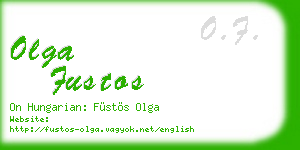 olga fustos business card
